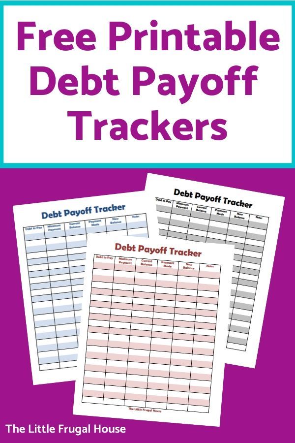 three free printable debt payoff trackers