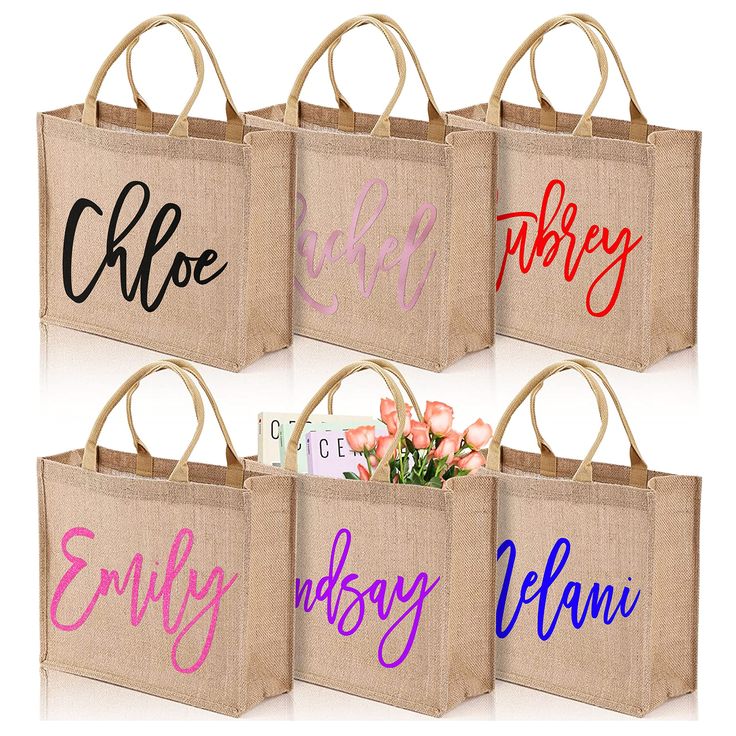 six bags with different designs on them and the words'cafe, coffee, frisky, friday, del monte '