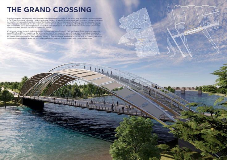 an artist's rendering of the grand crossing bridge