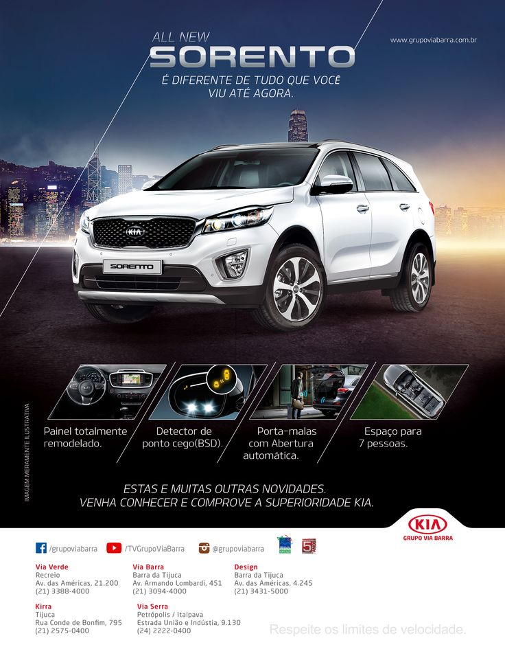 an advertisement for the new sorento