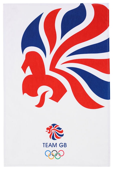 the london 2012 olympics logo is shown on a white card board with red, white and blue colors