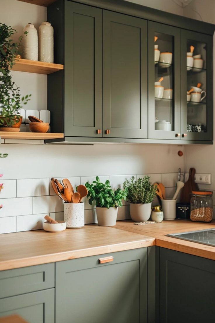 Explore beautiful gray kitchen cabinet colors that enhance your kitchen. This pin shows stunning wall color ideas perfect for any style, featuring a selection of modern shades to inspire your next home decor project. Best Kitchen Colors 2024, Color Kitchen Cabinets, Green And White Kitchen, Kitchen Color Palette, Taupe Kitchen, Grey Kitchen Designs, Kitchen Redesign, Cabinet Wall, Kitchen Refresh