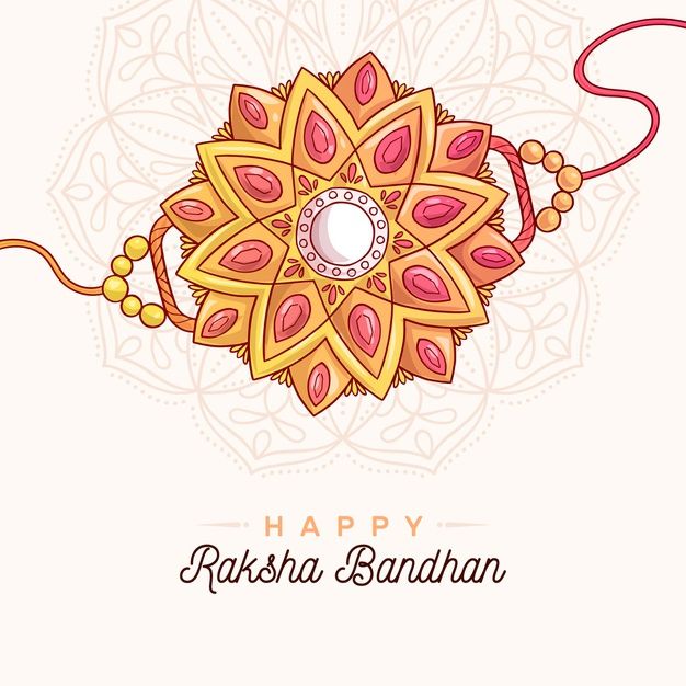 the happy radish bandhan greeting card is decorated with an intricate design and beads