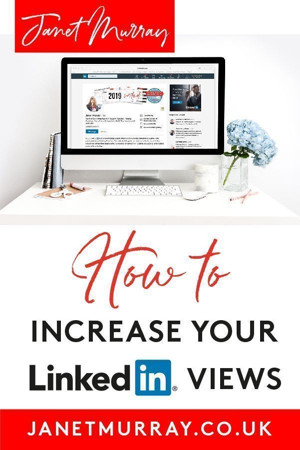 a computer screen with the words how to increase your linked views on it and an image of