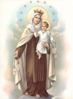 Our Lady of Mount Carmel - July 16th Arte Yoga, Mount Carmel, Images Of Mary, Jesus And Mary Pictures, Mother Art, Blessed Mother Mary, The Virgin Mary, Child Jesus, Religious Images