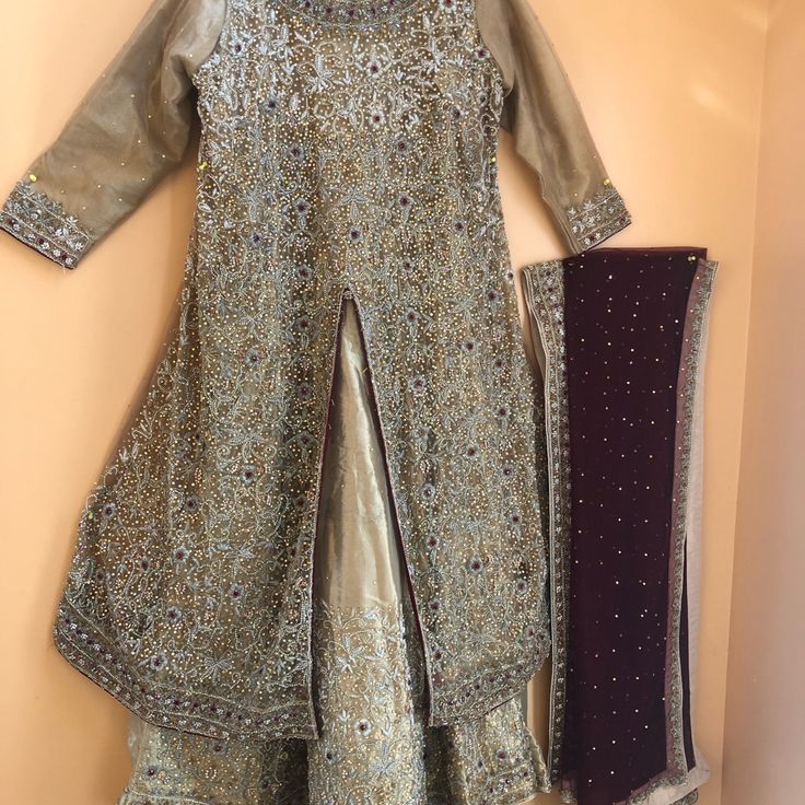 Brand New Wedding Lehenga Open Gown Style Shirt With Lehenga Bust 50” Length Of Shirt 50” Retail $900 Open Gown Style, Shirt With Lehenga, Gown Style, Indian Bridal Wear, Wedding Lehenga, Style Shirt, Indian Bridal, Bridal Wear, Xl Dress