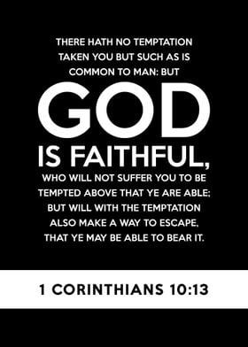 an image with the words god is faithful