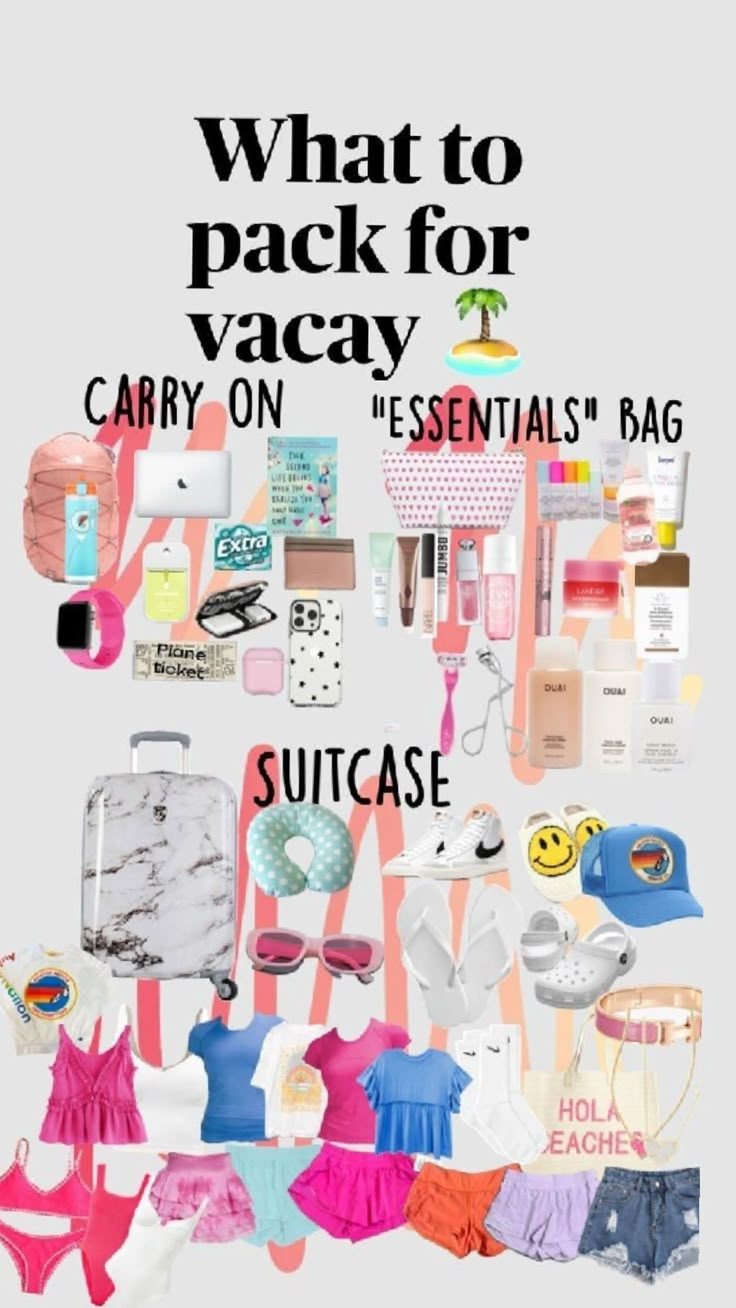 what to pack for vacay carry on essentials bag