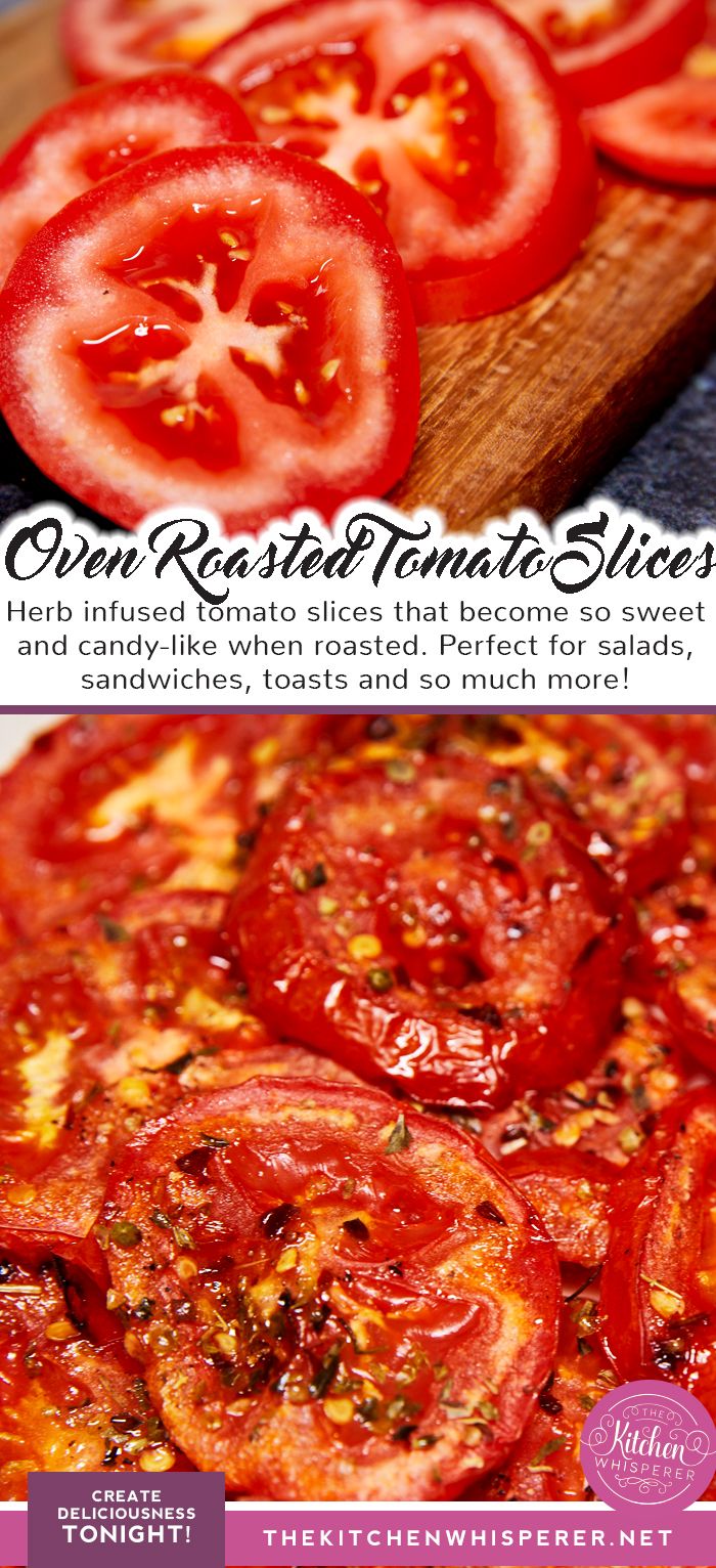 the recipe is shown with tomatoes on it