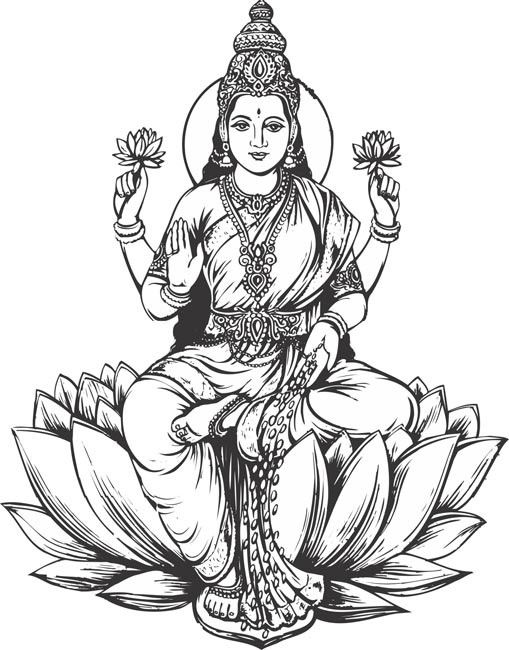 the lord sitting on top of a lotus flower