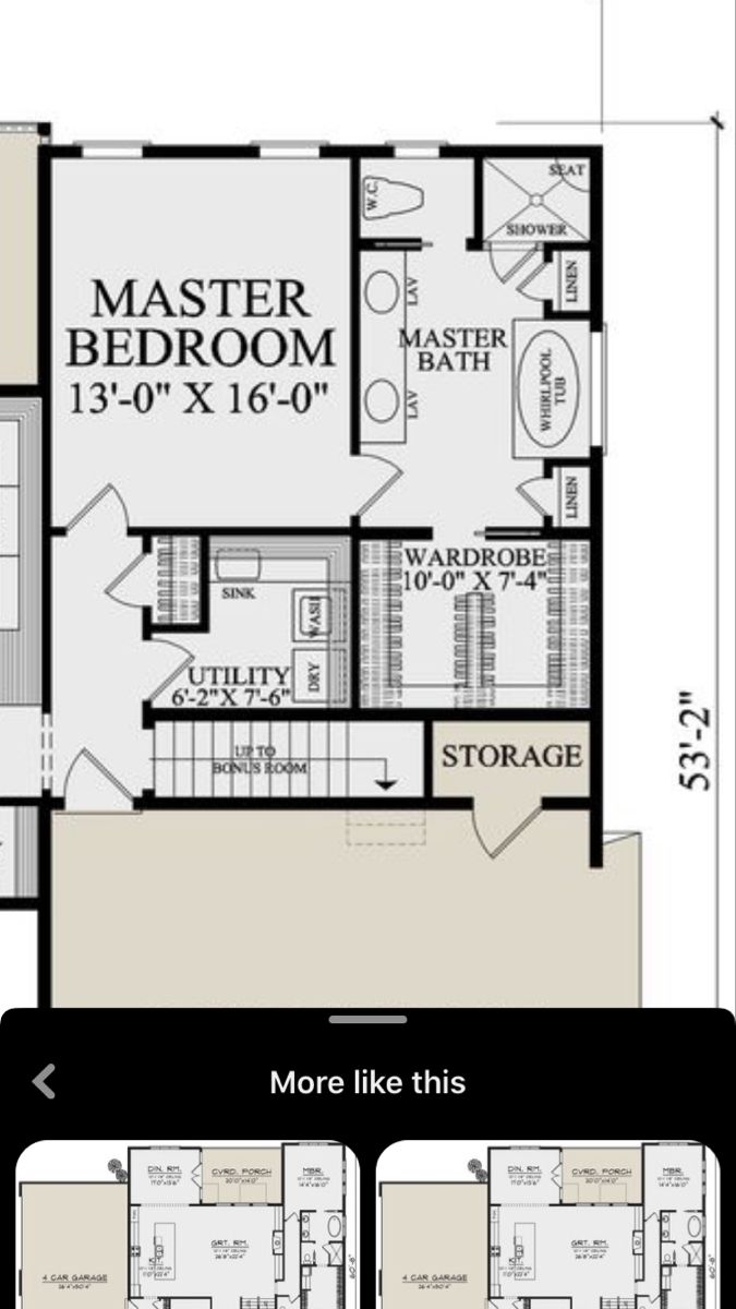 the floor plan for this home