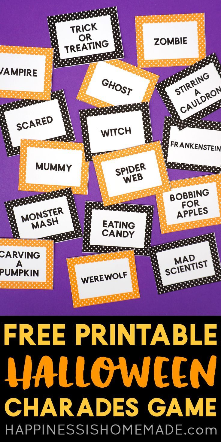 free printable halloween games for kids to play on the table with their name tags