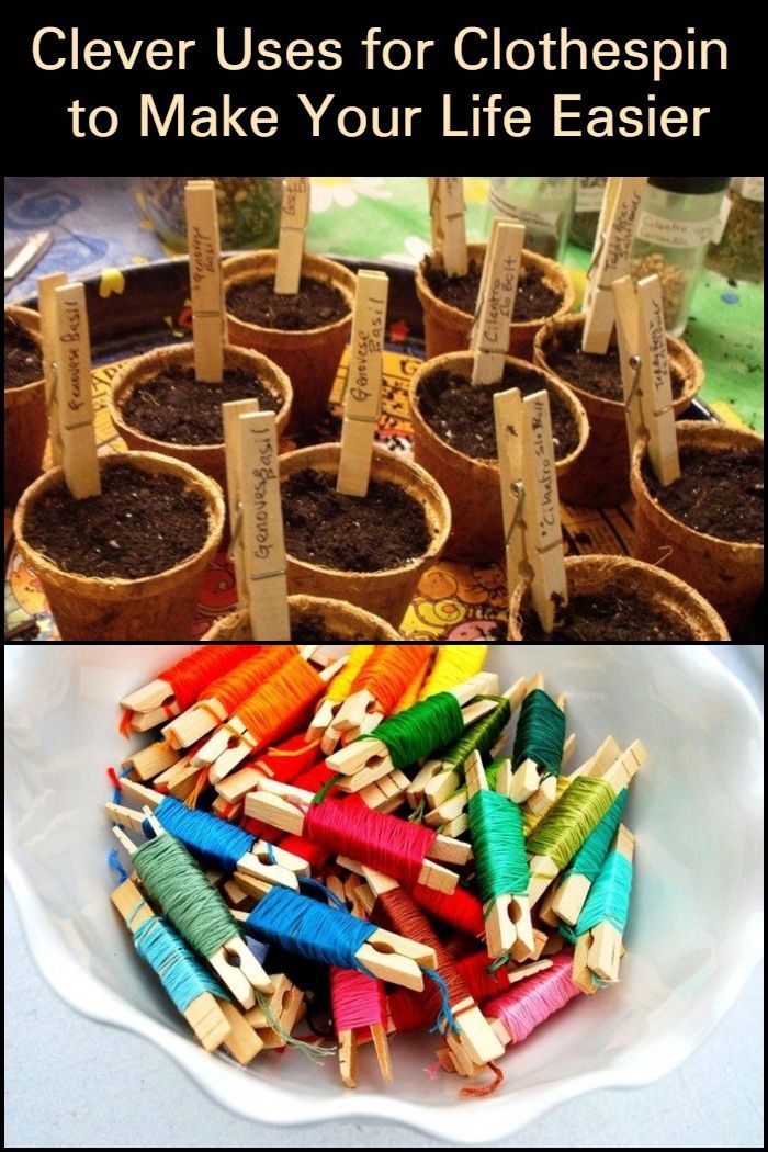 there are many different types of clothespins in the bowl