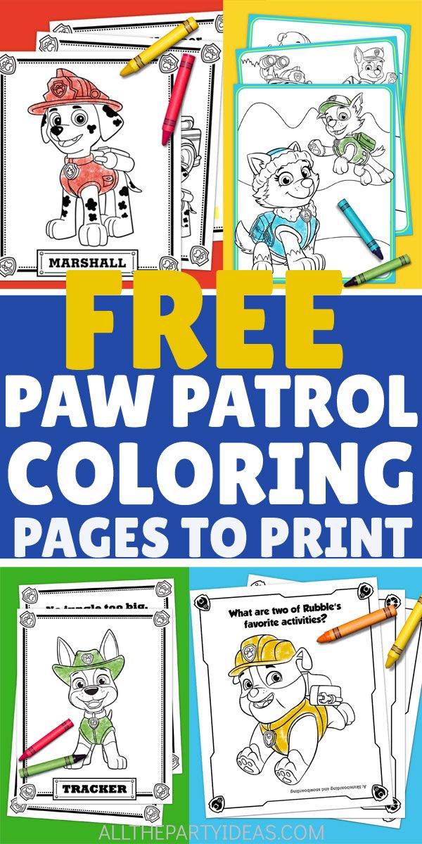 the free paw patrol coloring pages to print for kids and adults alike with their favorite characters