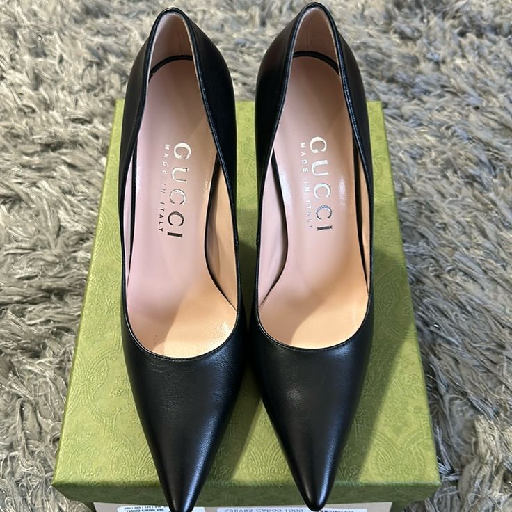 Lamb Skin Leather Gucci Heals Gucci Leather Heels With 4-inch Heel, Gucci Block Heels In Calf Leather, Gucci Calf Leather Block Heels, Gucci Block Heel Calf Leather Heels, Gucci High Heel Calf Leather Heels, Gucci Leather Heels With Sculpted Heel, Gucci Heels With Leather Sole For Office, Gucci Leather Heels For Evening, Gucci Leather Heels For Business