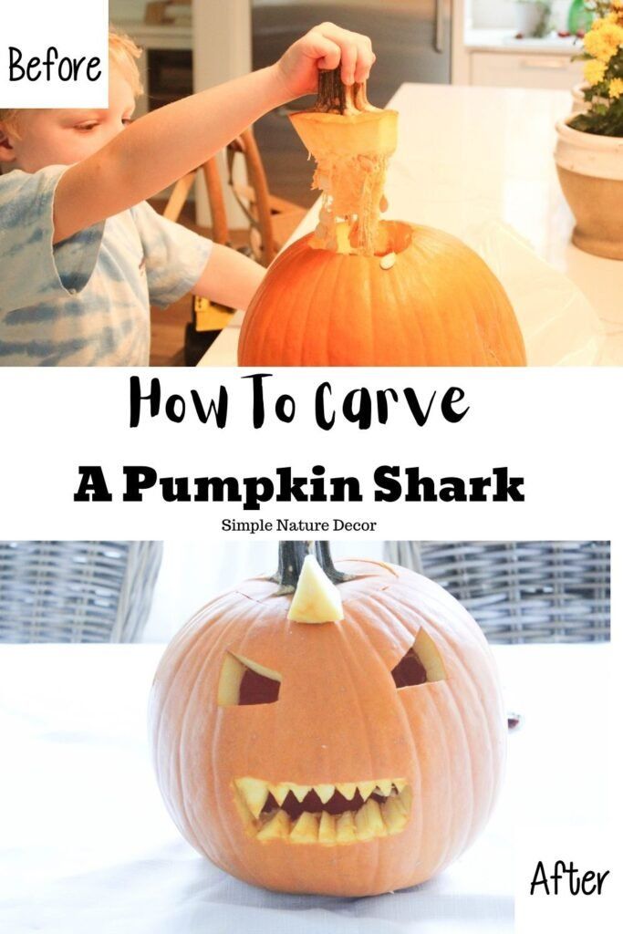 how to carve a pumpkin shark for halloween