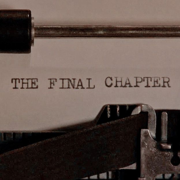 an old fashioned typewriter with the words the final charter on it's paper