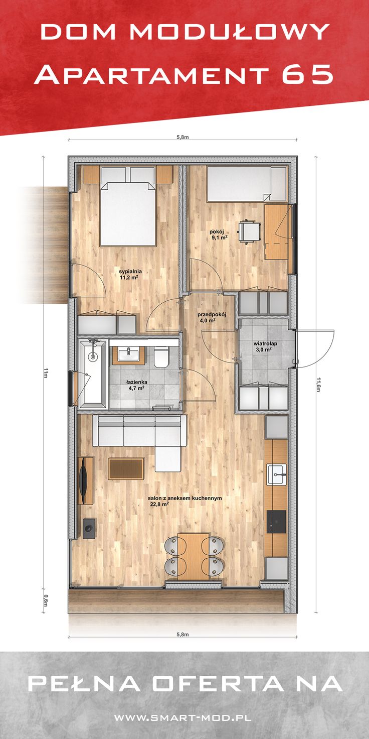 the floor plan for a small apartment