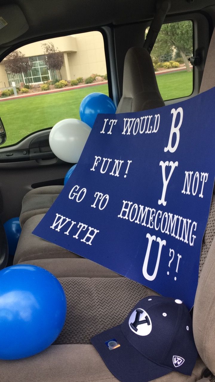 a sign in the back seat of a car that says it would be fun to not go to home coming up