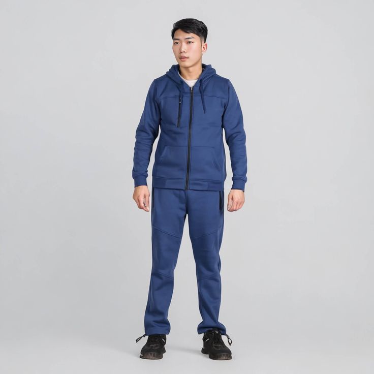 Crafted from high-quality fleece material, this set includes a cozy hoodie and a pair of sweatpants, perfect for lounging or running errands in style. This Sweatsuit include its ultra-soft fleece fabric that provides warmth and comfort, as well as its traditional design that offers a classic and timeless look. Upgrade your loungewear collection with our Men’s Soft Fleece Traditional Sweatsuit and experience the perfect blend of comfort and style. About this item Full zip up fleece hoodie in a st Sweatpants Outfits, Pocket Sweatpants, Sweat Jacket, Jogging Suit, Fleece Sweatpants, Cozy Hoodie, Mens Fleece, Warm Outfits, Active Wear Outfits