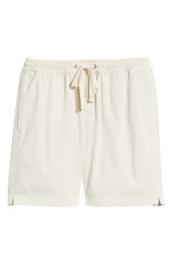 Madewell's best-selling shorts are back in a new soft cotton twill. Complete with a comfy elastic waist and tonal drawstring, this version has the same chilled-out feel as the original and a little more polish, too. 6 1/2" inseam; 23" leg opening; 11 1/2" front rise; 16" back rise (size Medium) Elastic/drawstring waist Side-seam pockets 100% cotton Machine wash, tumble dry Imported Men's Clothing Casual Cotton Bermuda Shorts For Vacation, Casual Cotton Pull-on Shorts, Summer Cotton Pull-on Shorts, Relaxed Fit Cotton Bermuda Shorts With Elastic Waistband, Cotton Bermuda Shorts With Elastic Waistband In Relaxed Fit, Cotton Bermuda Shorts With Elastic Waistband And Relaxed Fit, Spring Cotton Bermuda Shorts With Drawstring, Relaxed Fit Pull-on Bermuda Shorts For Summer, Relaxed Fit Cotton Shorts With Drawstring