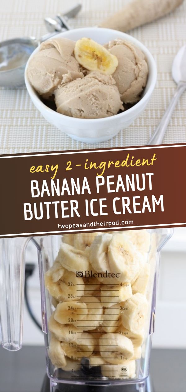 banana peanut butter ice cream in a blender