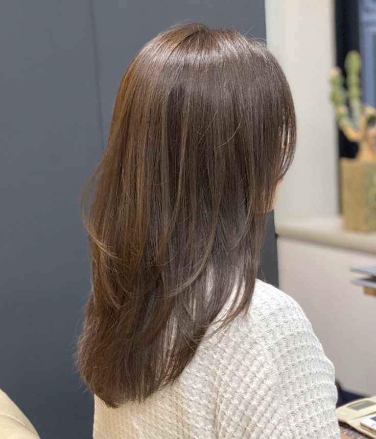 Long Layers Medium Length Hair Back View, Long Layer For Short Hair, Brunette Layered Hair Medium Straight, Haircut Inspo For Straight Hair, Haircuts Straight Hair Side Part, Haircut With Framing Pieces, Midi Dress For Petite Women, Medium Length Hair With Layers For Fine Hair, Layered Straight Hair Medium