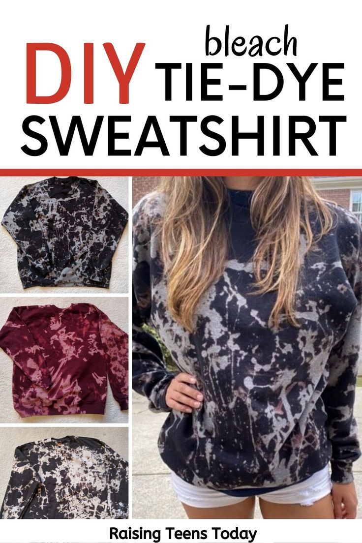 the diy tie dye sweatshirt pattern is easy to sew and can be worn in any color