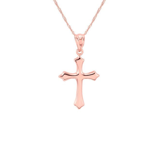 "14k solid gold cross pendant on 18\" solid gold chain. cross measures 1\" by 1/2\". high polish finish. perfect for communion or confirmation. ** includes 14k solid gold 18\" chain **" 14k Gold Cross Necklace For First Communion, 14k Rose Gold Cross Necklace, Yellow Gold Cross Pendant For First Communion, Hallmarked Yellow Gold Cross Pendant Necklaces, Hallmarked Yellow Gold Cross Pendant Jewelry, Yellow Gold Tarnish-resistant Crucifix Necklace, Yellow Gold Crucifix Cross Necklace, Gold Plated, Gold Jewelry Stores, Gold Cross Necklace