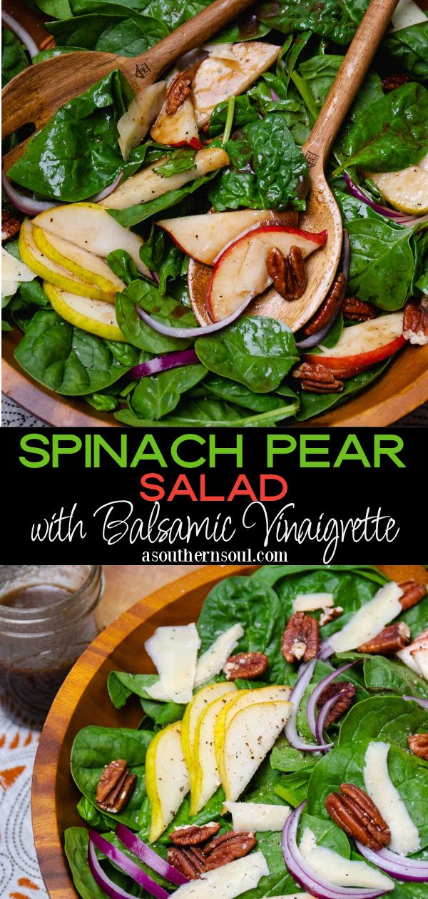 spinach pear salad with oranges and pecans