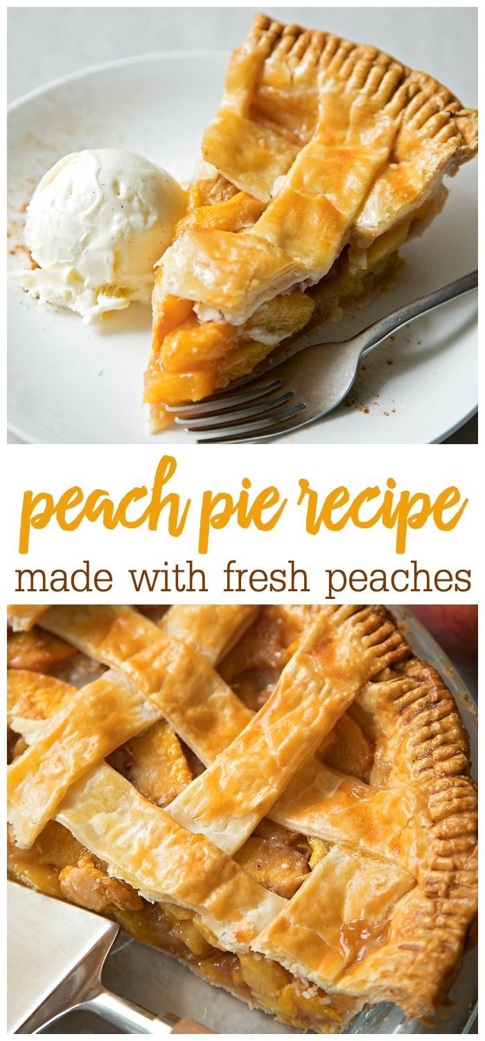 peach pie recipe made with fresh peaches