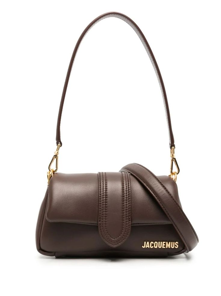 Highlights brown calf leather gold-tone logo lettering gold-tone hardware single detachable top handle detachable shoulder strap fold over top with magnetic fastening rear patch pocket internal slip pocket main compartment Shoulder Bag Brown, Shoulder Handbags, Bags Shoulder, Calf Leather, Shoulder Bag, Handbags, Leather