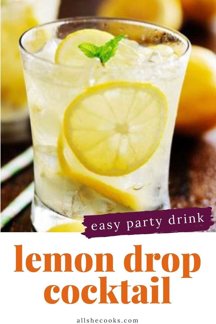 the lemon drop cocktail is ready to be served