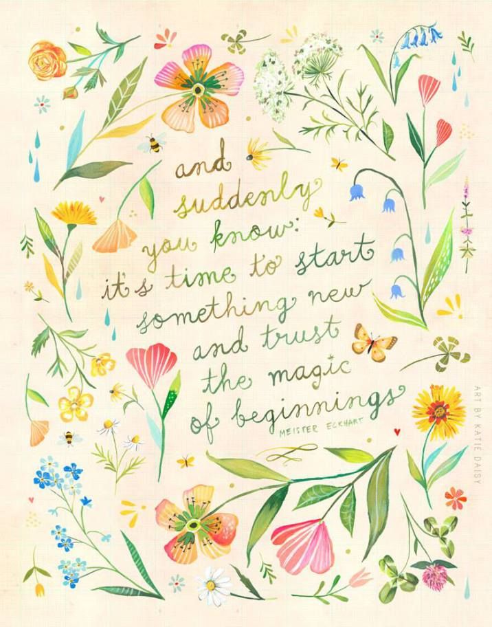 a quote written in watercolor on paper with flowers and butterflies around it, surrounded by words from the poem