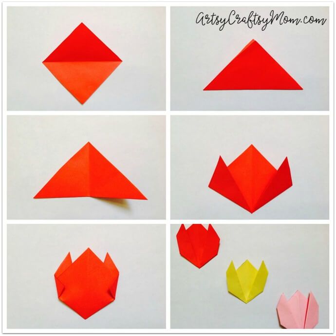 how to make an origami flower out of paper