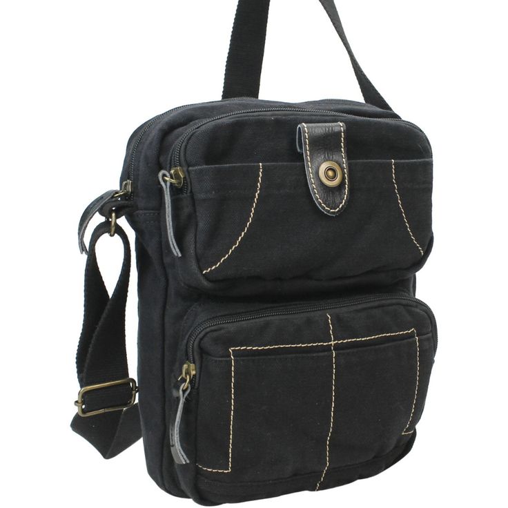 * Size: 10 * 7.3 * 2.8" * 3 Front Pockets, 1 Zip Pocket In Back, 1 Pocket Inside * Small Satchel Bag ; Zipper Closure (Not Fit Ipad) * Crossbody Casual Satchel Bag * Vintage Brass Fitting Hardware;16oz Durable Thick Canvas Black Canvas Crossbody Bag, Black Bag With Cell Phone Pocket For Daily Use, Black Bags With Cell Phone Pocket For Daily Use, Black Canvas Satchel Bag With Zipper Pocket, Black Shoulder Bag With Cell Phone Pocket, Black Satchel With Mobile Phone Bag For Everyday Use, Casual Black Shoulder Bag With Cell Phone Pocket, Black Satchel With Pockets, Black Satchel With Pockets For Everyday