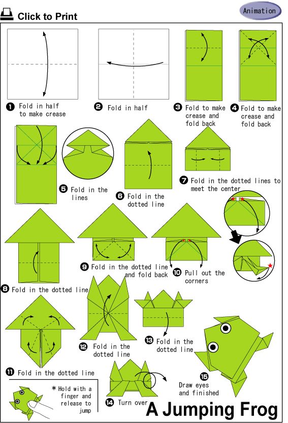 how to make an origami frog out of paper - step by step instructions