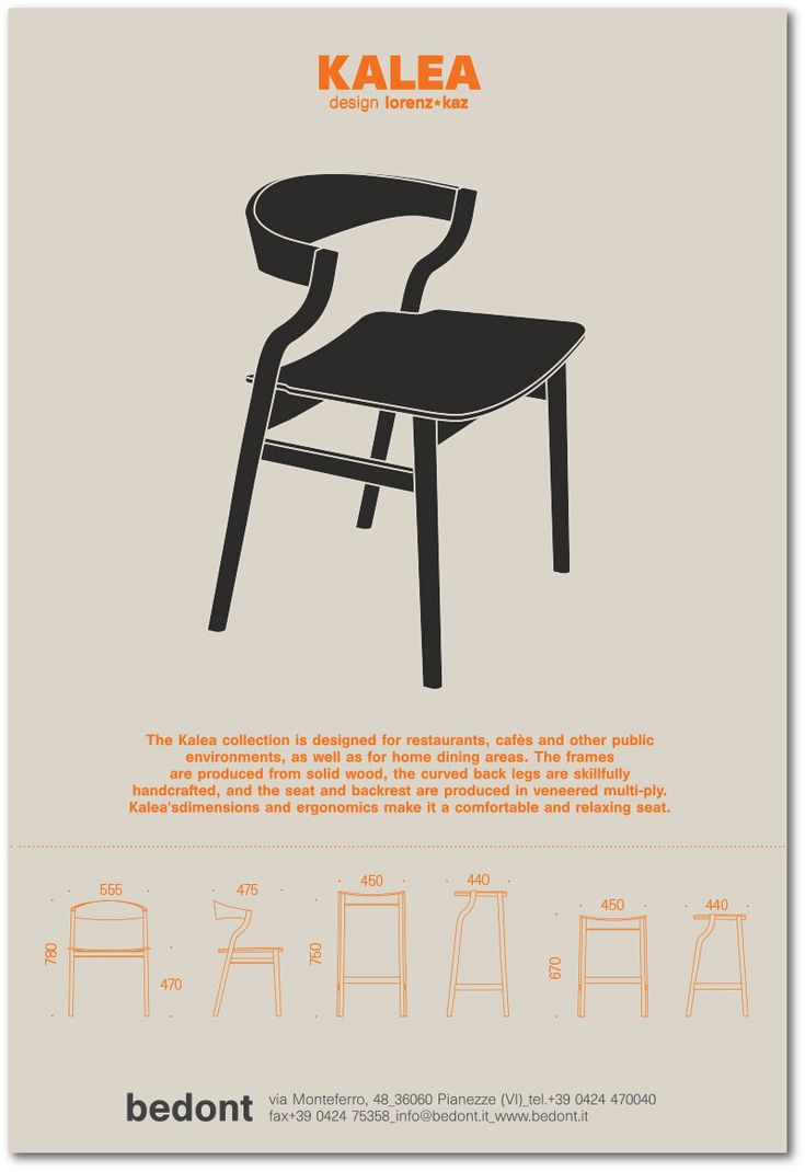 an advertisement for the kalea chair with instructions to make it look like a chair