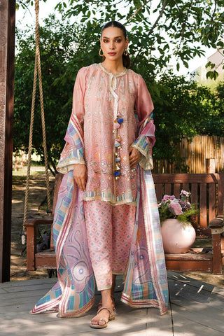 Tasnim – Sania Maskatiya International Pink Embroidered Cotton Silk Salwar Kameez, Designer Pink Salwar Kameez With Printed Motifs, Pink Salwar Kameez With Printed Motifs, Pink Cotton Silk Salwar Kameez With Dupatta, Traditional Drape Pink Salwar Kameez For Spring, Pink Traditional Drape Salwar Kameez For Spring, Pink Cotton Silk Dupatta With Gota Work, Spring Pink Traditional Drape Salwar Kameez, Pink Cotton Silk Dupatta For Wedding