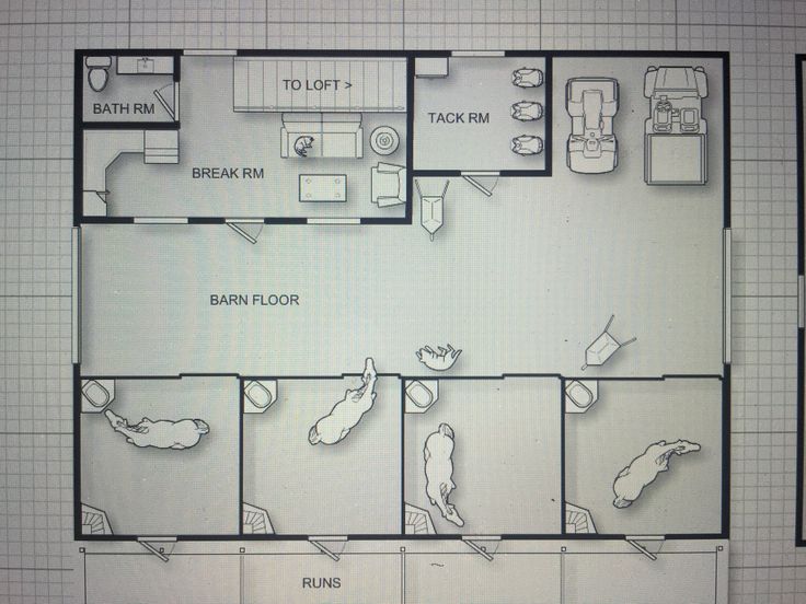 a floor plan for a house with lots of room to move in and out on the opposite side