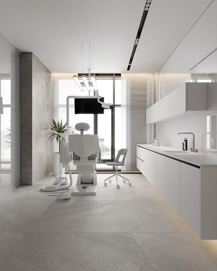 the modern bathroom is clean and ready for us to use in its own home or office