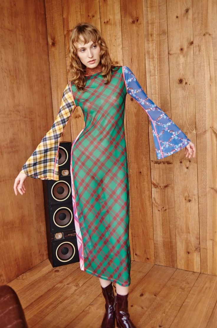 Ixora Dress – CELIA B Multicolor Patchwork Maxi Dress For Fall, Bohemian Plaid Dress For Fall, Plaid Bohemian Dresses For Fall, Bohemian Plaid Fall Dresses, Fall Multicolor Patchwork Maxi Dress, Bohemian Plaid Long Sleeve Dress, Retro Patchwork Dress For Fall, Fitted Patchwork Maxi Dress For Fall, Fitted Hippie Dress With Patchwork