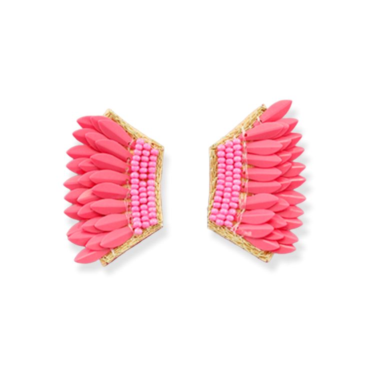 A new classic- this shape is so chic, and the color saturation is fabulous. Light weight. 1.6" L Chic Pink Earrings For Spring, Chic Pink Earrings For Summer, Chic Pink Summer Earrings, Bold Pink Earrings For Party, Bold Pink Party Earrings, Chic Pink Summer Jewelry, Pink Jewerly, Laura Park, Buy Seeds