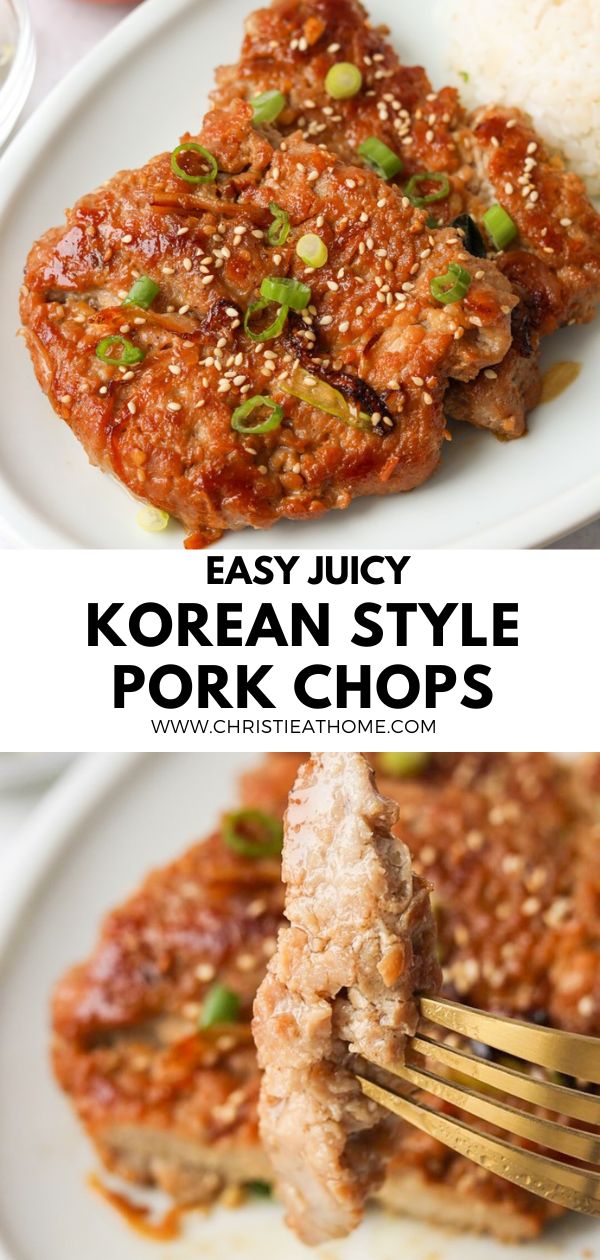 korean style pork chops with rice and sauce