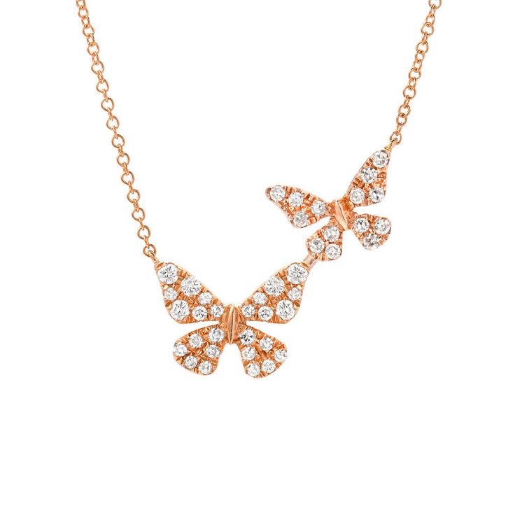 mommy and me solid gold and diamond butterfly necklace Butterfly Jewellery, Mama And Baby, Butterfly Jewelry, Diamonds And Gold, Butterfly Necklace, Gorgeous Gift, Rose Gold Necklace, Conflict Free Diamonds, Matching Earrings