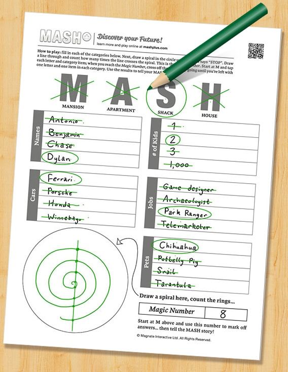 MASH game worksheet PDF What Is Mash The Game, Mash Game Categories, Mash Game Template, How Do You Play Mash, How To Play Mash The Game, Mash Game How To Play, How To Play Mash, Games Like Mash, Mash The Game