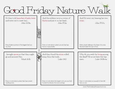 the good friday nature walk is an activity for kids to practice their writing and reading skills