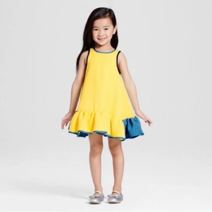 This Beautiful Sleeveless Girls Summer Dress Is Perfect For The Summer. The Color Block Makes This Beautiful Dress Outstanding. The Textured Fabric Is Light Weight And The Ruffled Skirt Add Darling Details. The Victoria Beckham Collection For Target Celebrates The Shared Experiences Between Victoria And Her Daughter. Sleeveless Ruffle Hem Dress For Dress-up, Playful Sleeveless Ruffle Dress For Spring, Sleeveless Ruffle Twirl Dress For Playwear, Sleeveless Ruffled Twirl Dress For Playdate, Sleeveless Cotton Ruffle Dress, Playful Sleeveless Playwear Dress, Playful Sleeveless Sundress For Playwear, Playful Sleeveless Dress For Playwear, Sleeveless Playful Dress For Playwear