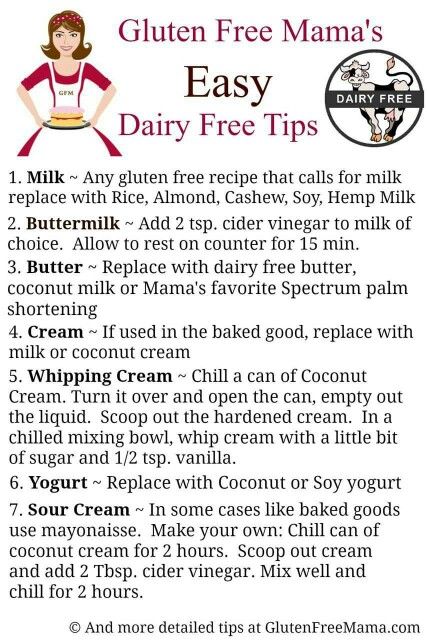 Dairy free tips Casein Free Diet, Gluten Free Food List, Dairy Free Cooking, Gluten Free Info, Common Food Allergies, Dairy Free Baking, Egg Free Recipes, Dairy Free Diet, Gluten Free Living