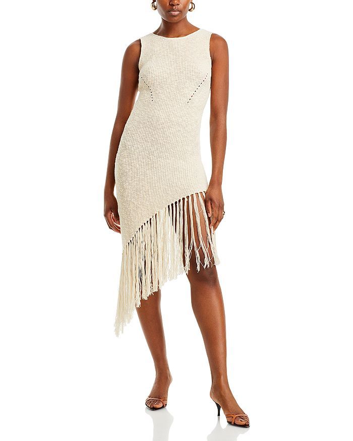 Rails Rylee Asymmetric Fringe Hem Dress Women - Bloomingdale's Ribbed Sweater Dress, Hem Sweater, Fringe Dress, Hem Dress, Ribbed Sweater, Sheer Fabrics, Formal Event, Day Dresses, Boho Fashion